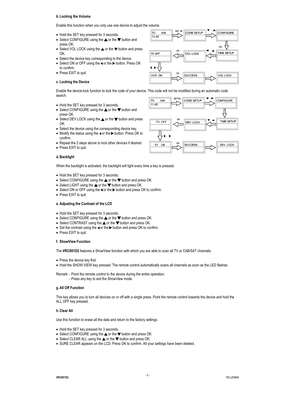 Velleman VRC801D2 User Manual | Page 5 / 52