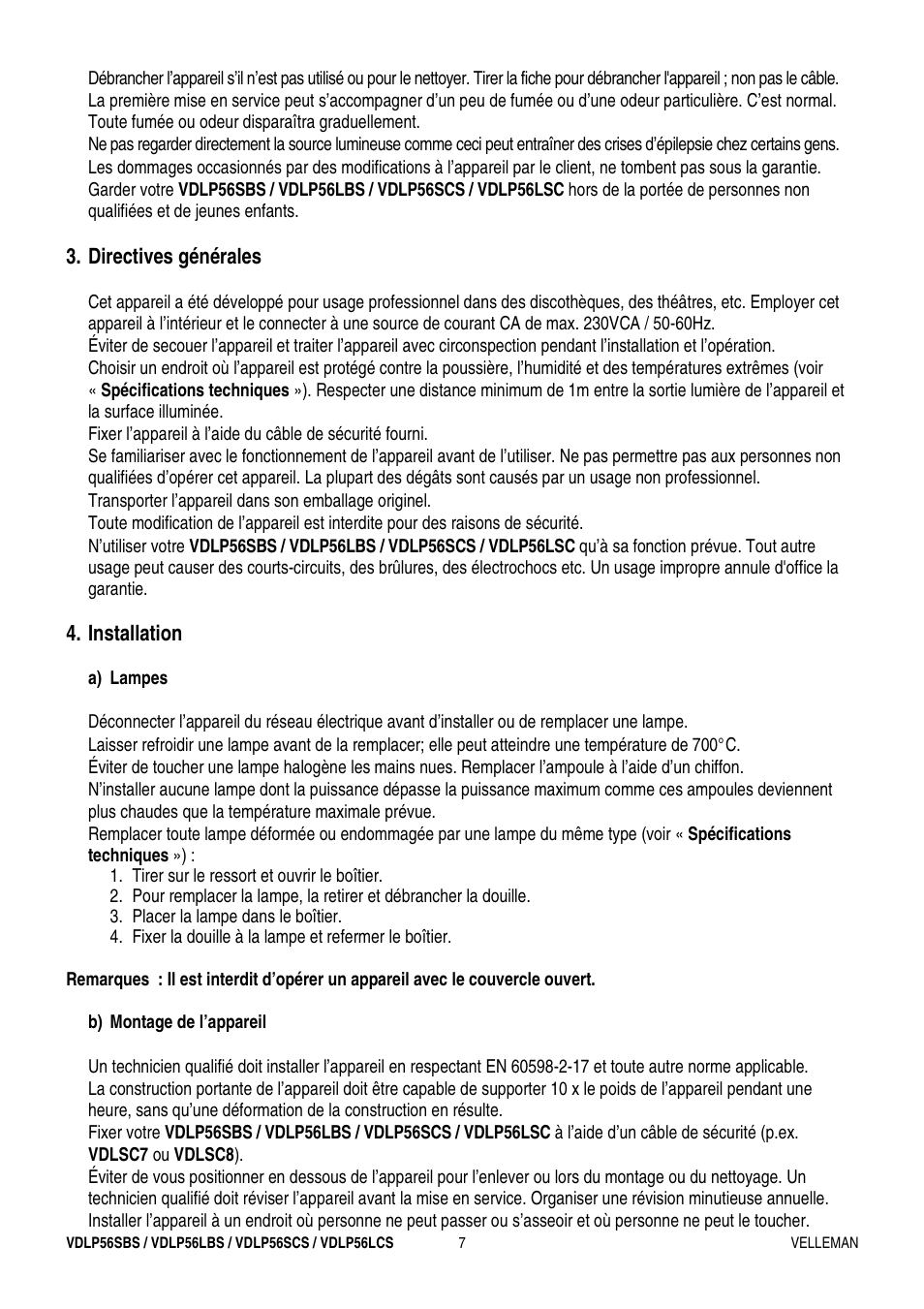 Velleman VDLP56LBS User Manual | Page 7 / 16