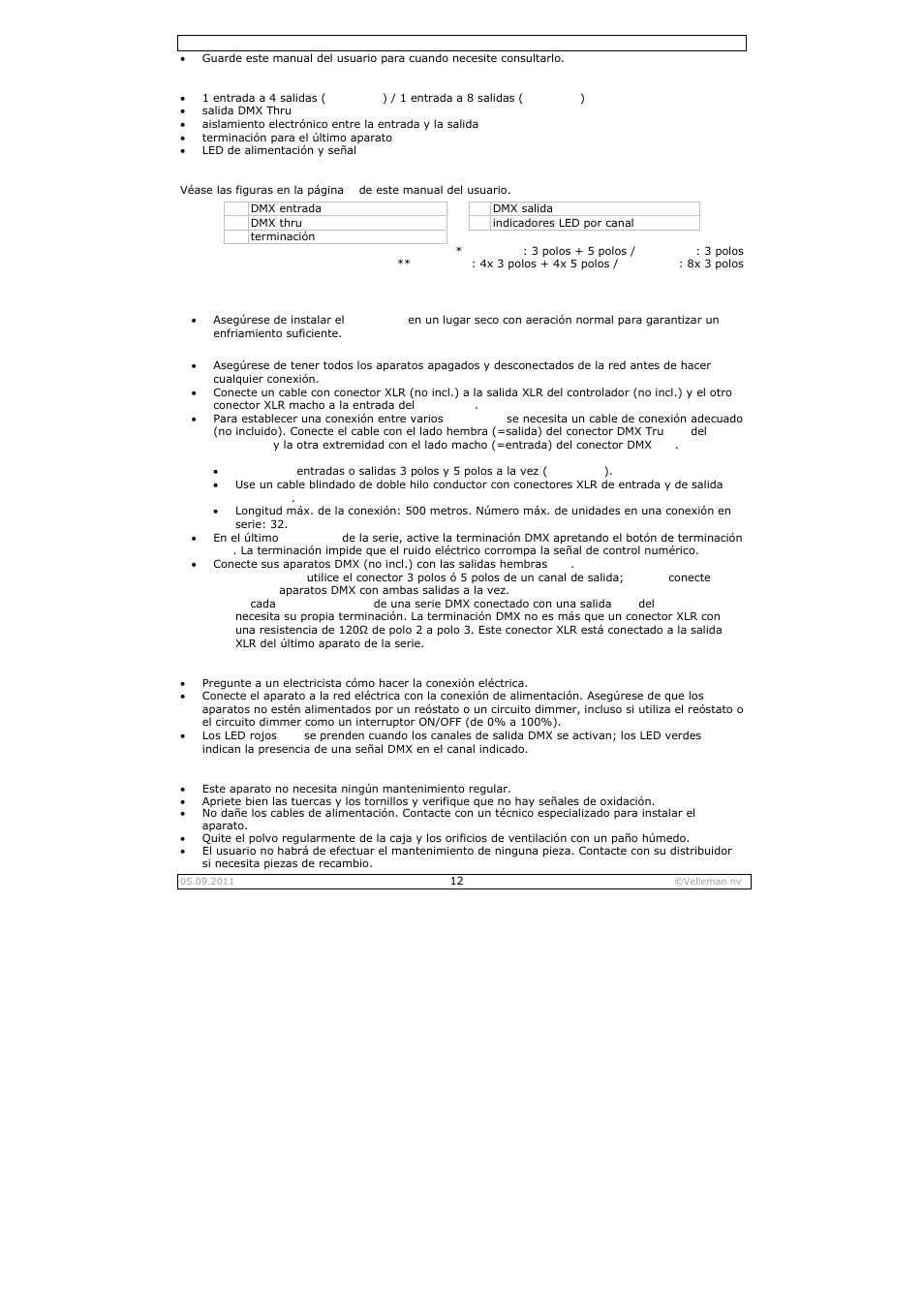 Velleman VDPSP0x User Manual | Page 12 / 17
