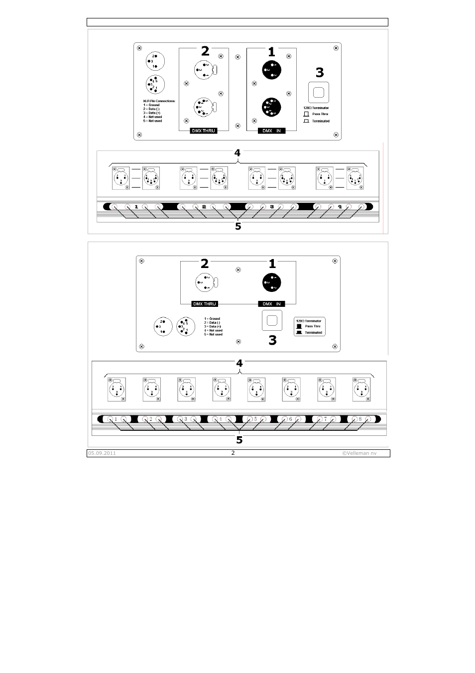 Vdpsp04, Vdpsp08 | Velleman VDPSP0x User Manual | Page 2 / 17