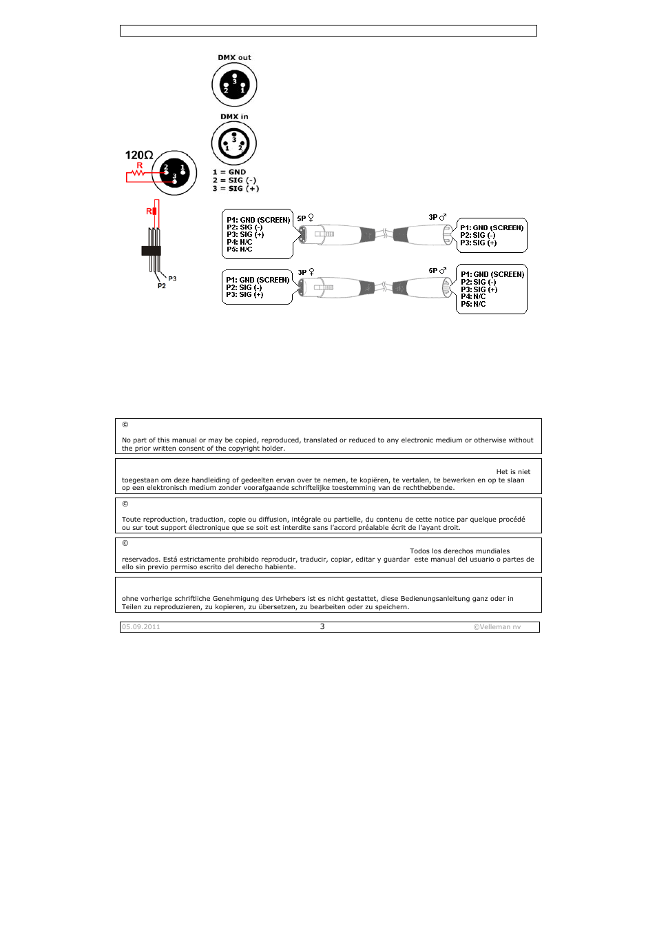 Velleman VDPSP0x User Manual | Page 3 / 17