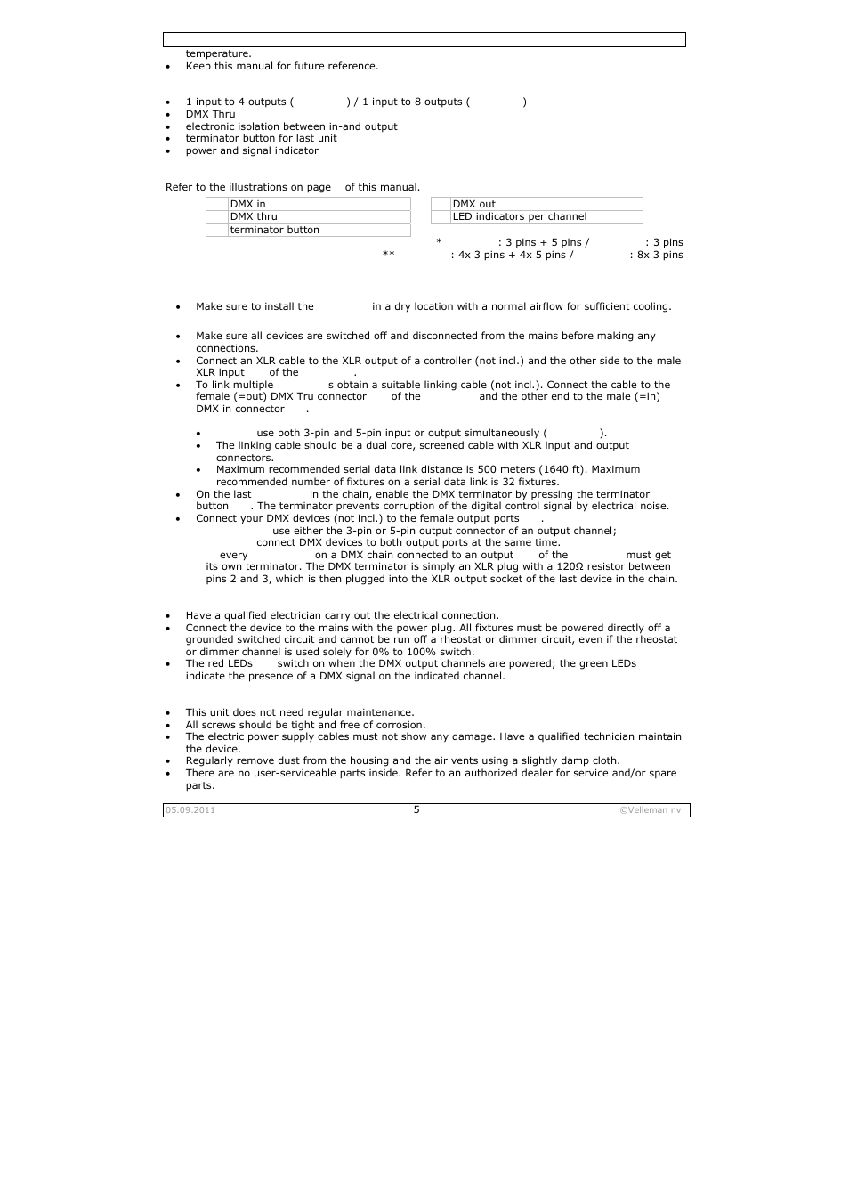 Velleman VDPSP0x User Manual | Page 5 / 17