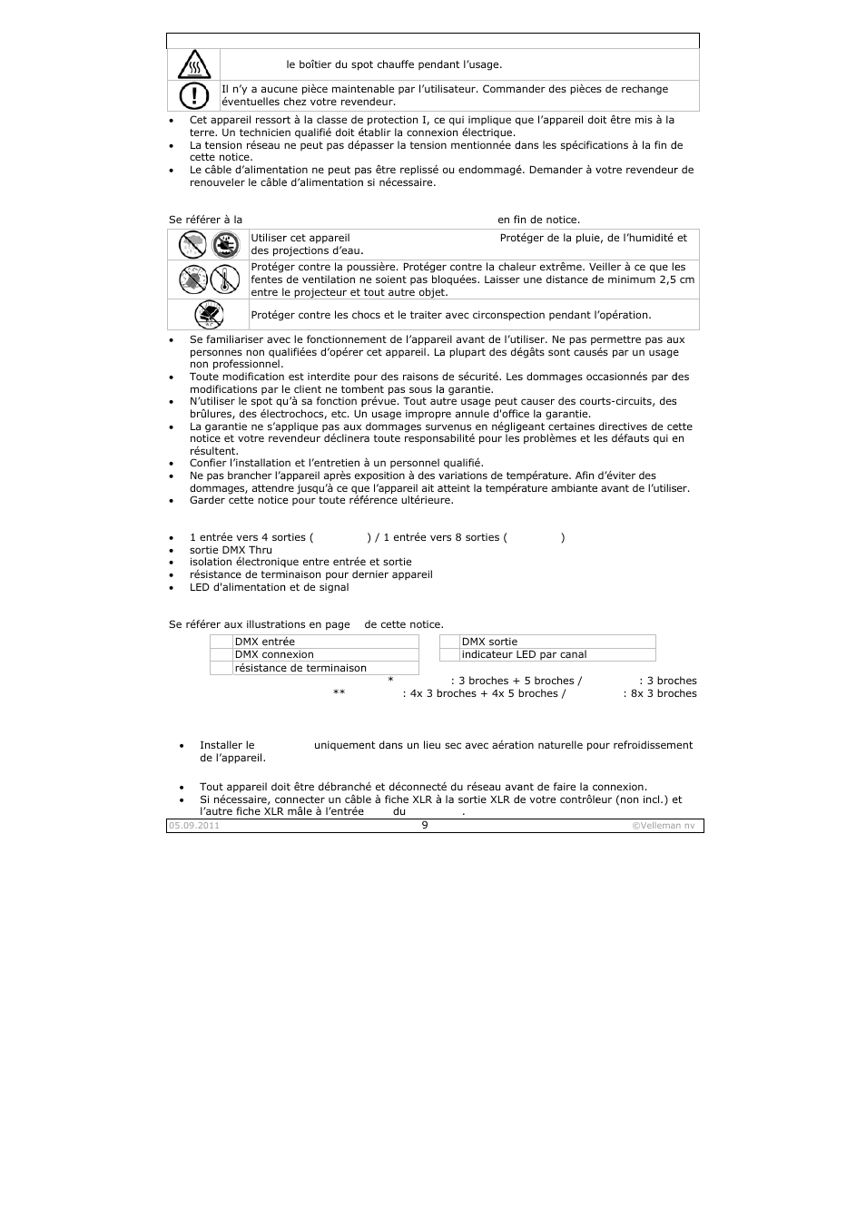 Velleman VDPSP0x User Manual | Page 9 / 17