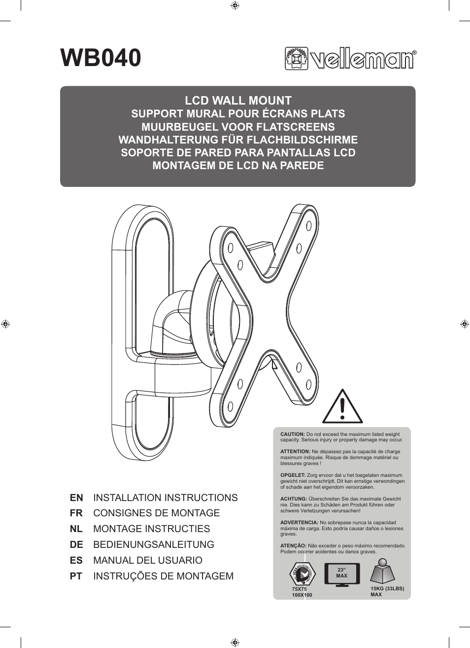 Velleman WB040 User Manual | 10 pages