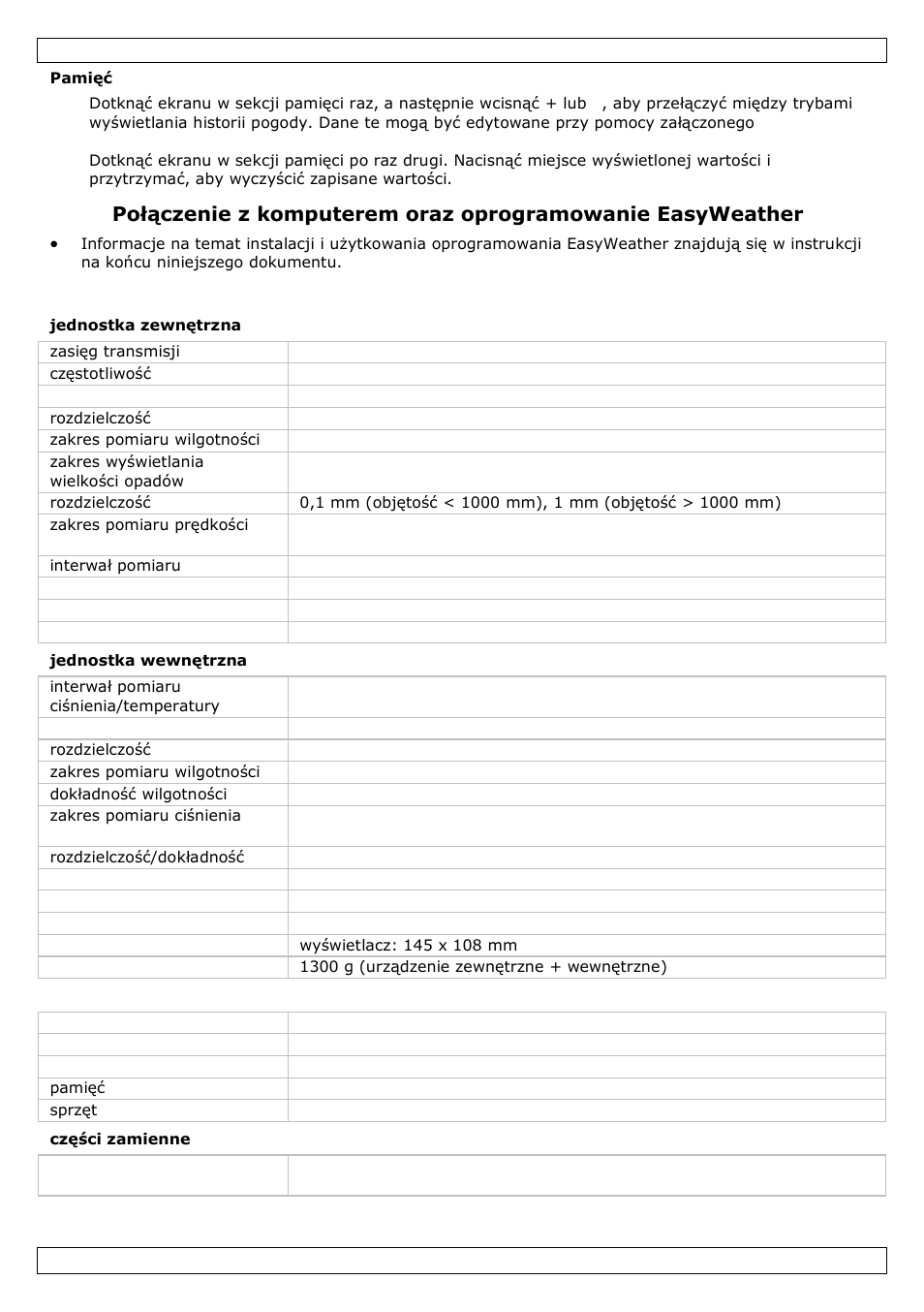 Specyfikacja techniczna | Velleman WS1080 User Manual | Page 38 / 49