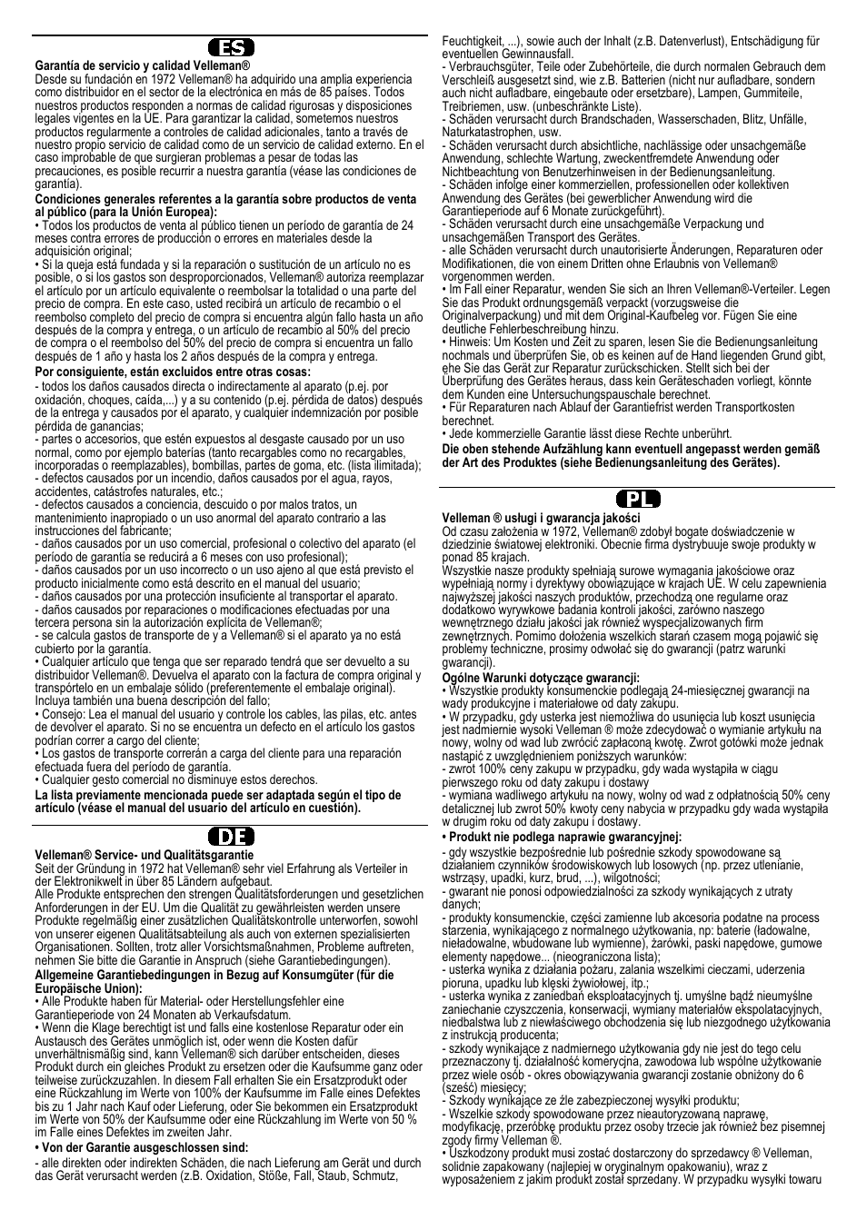 Velleman WS1080 User Manual | Page 48 / 49