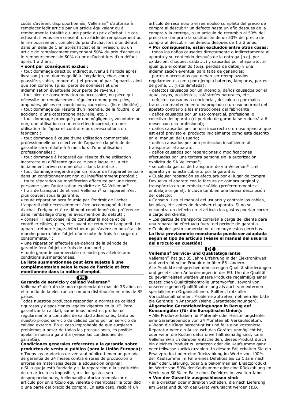 Velleman VTLLAMP1W User Manual | Page 9 / 10