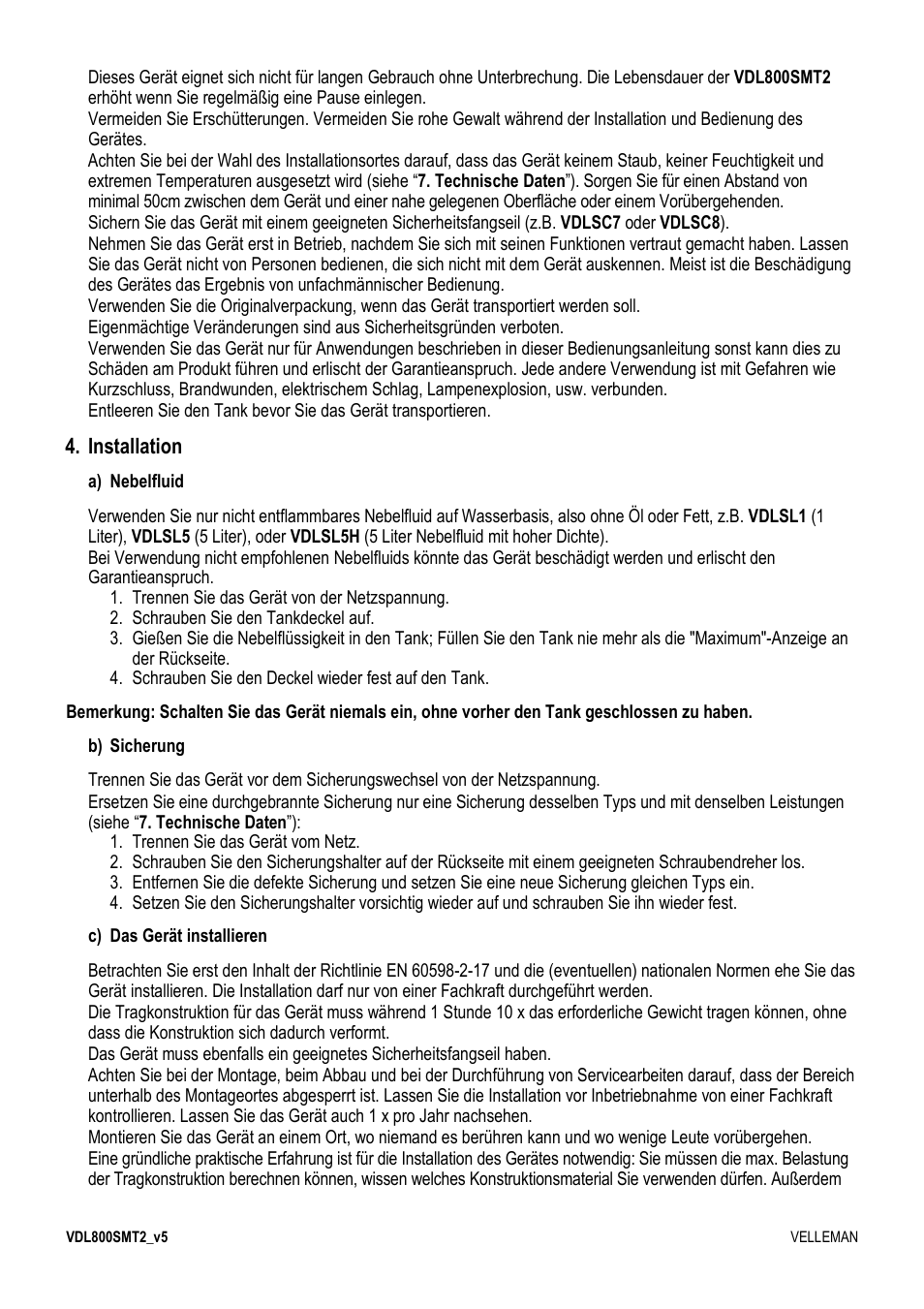 Installation | Velleman VDL800SMT2 User Manual | Page 15 / 23