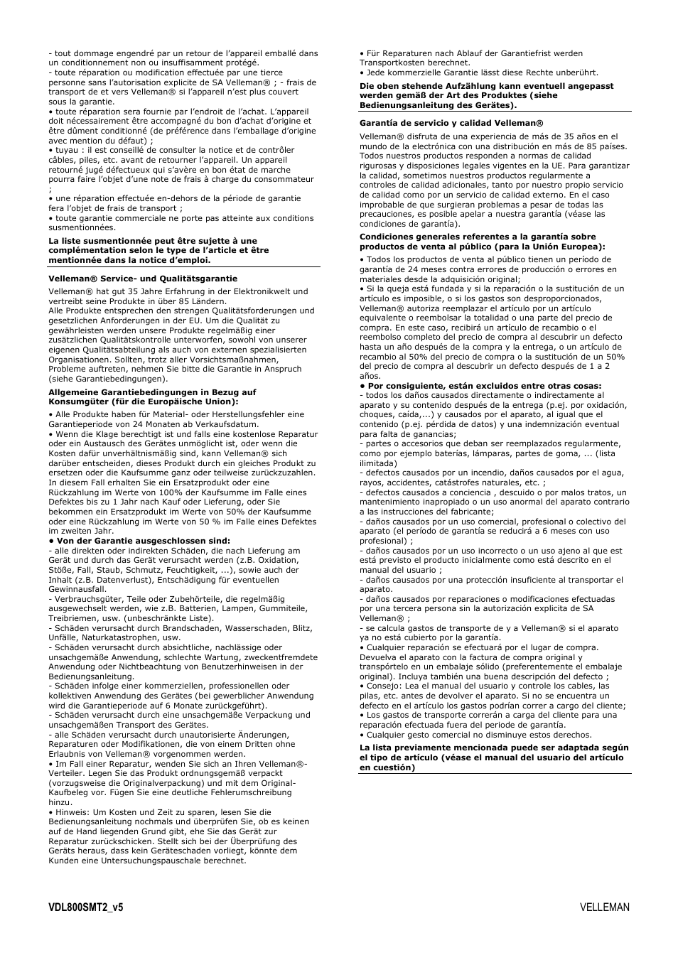 Velleman VDL800SMT2 User Manual | Page 23 / 23