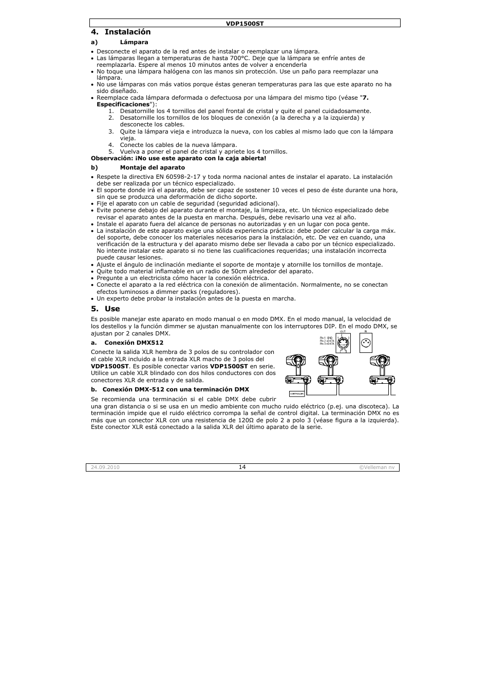 Velleman VDP1500ST User Manual | Page 14 / 22