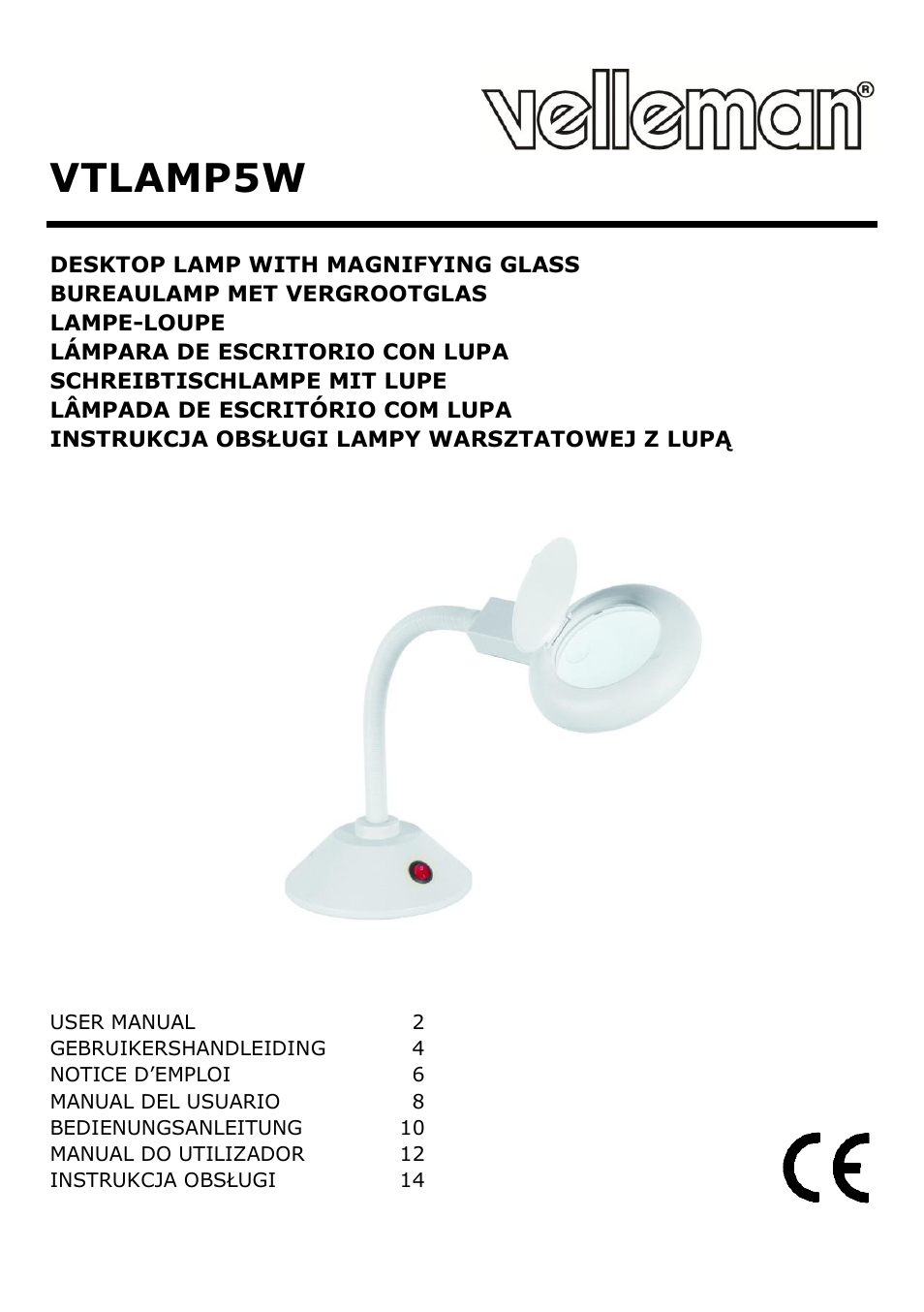 Velleman VTLAMP5W User Manual | 18 pages