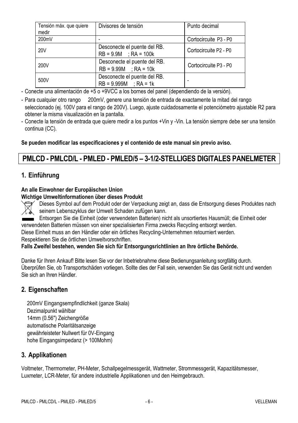 Velleman PMLCD User Manual | Page 6 / 7