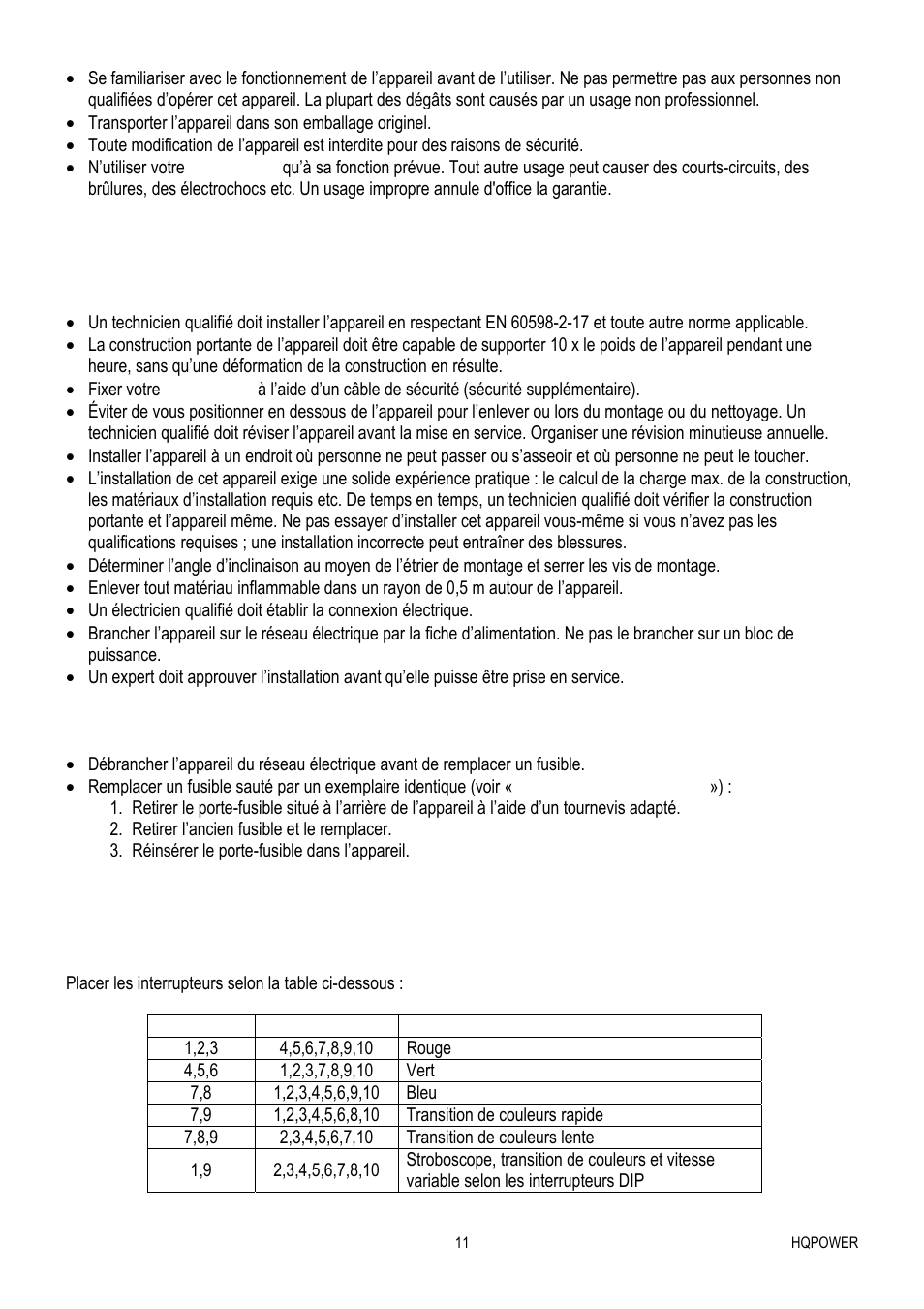 Velleman VDPLW2401 User Manual | Page 11 / 21