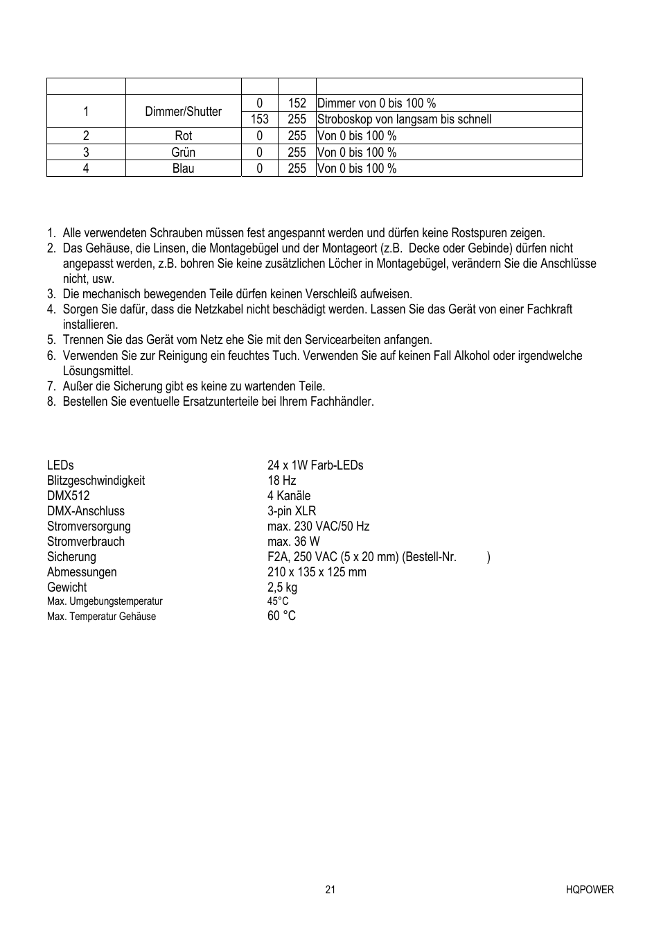 Velleman VDPLW2401 User Manual | Page 21 / 21