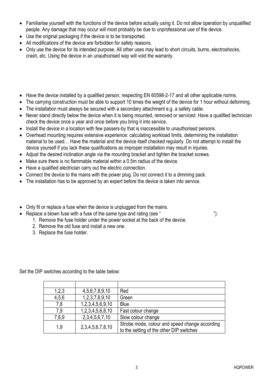 Velleman VDPLW2401 User Manual | Page 3 / 21