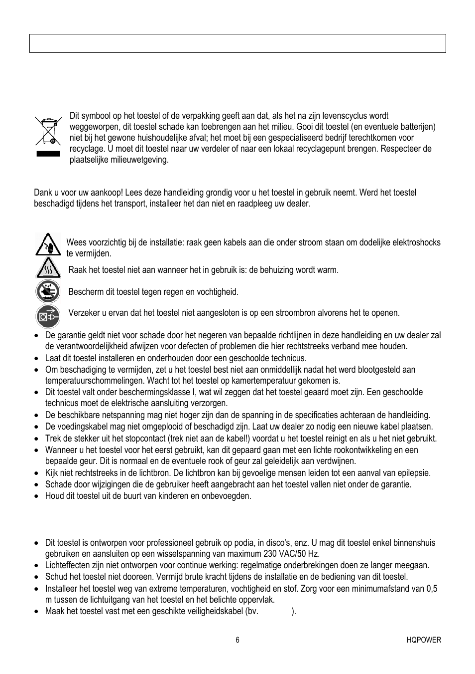 Plw2401, 1 – kleu, Uren w | Wash-ef, Ffect, 24 x 1w, W rgb-l, Leds | Velleman VDPLW2401 User Manual | Page 6 / 21