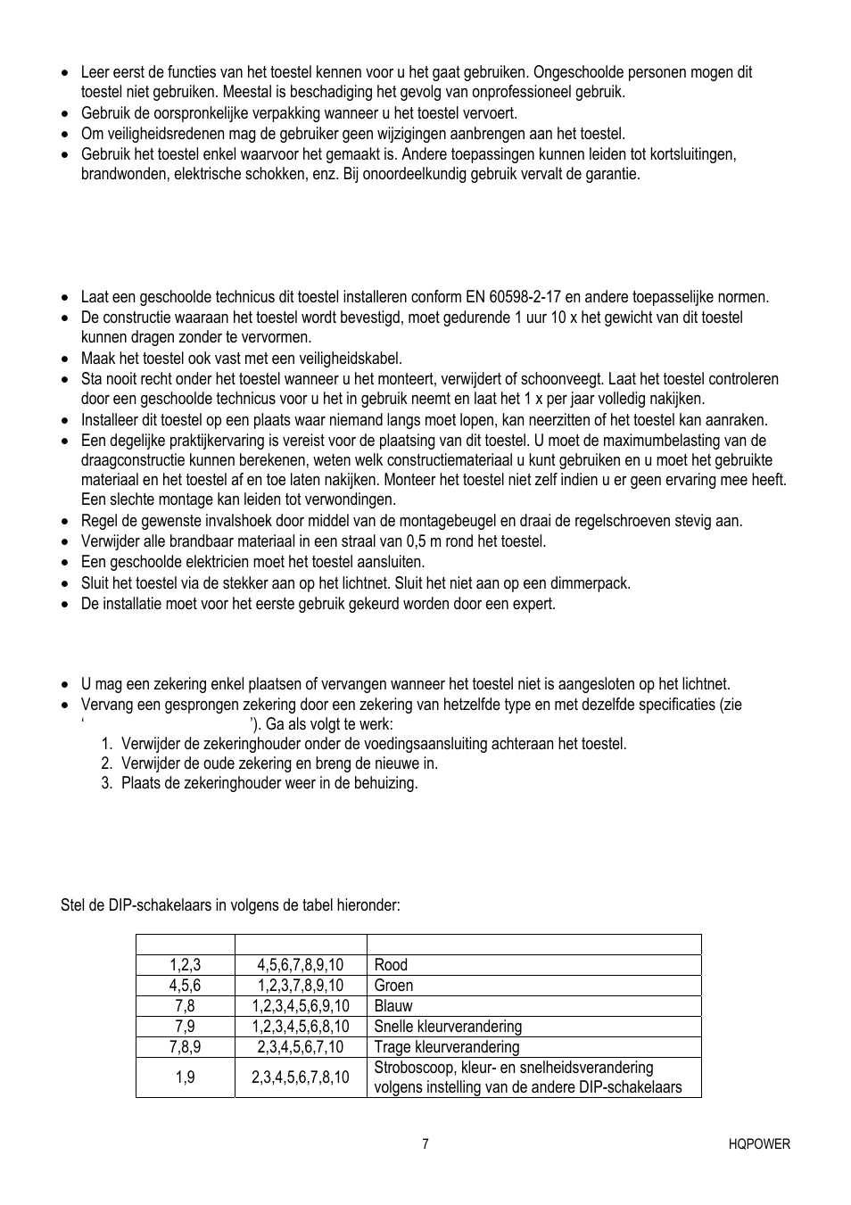 Velleman VDPLW2401 User Manual | Page 7 / 21