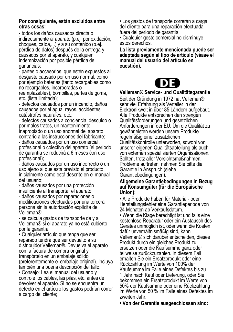 Velleman VTBAL10 User Manual | Page 23 / 25