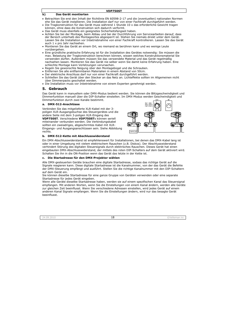 Velleman VDP750ST User Manual | Page 18 / 22