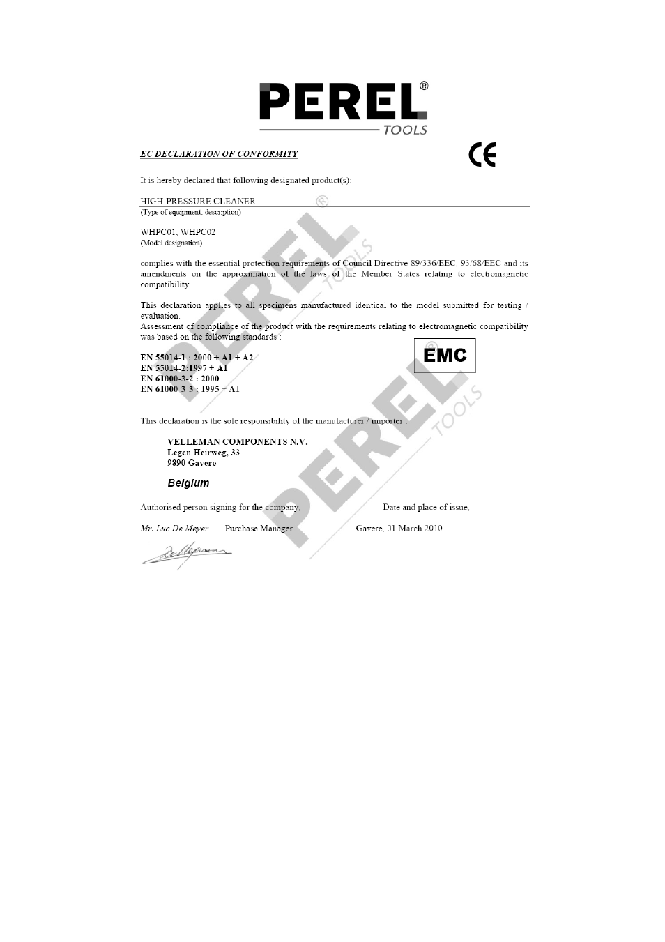 Velleman WHPC01 User Manual | Page 31 / 32
