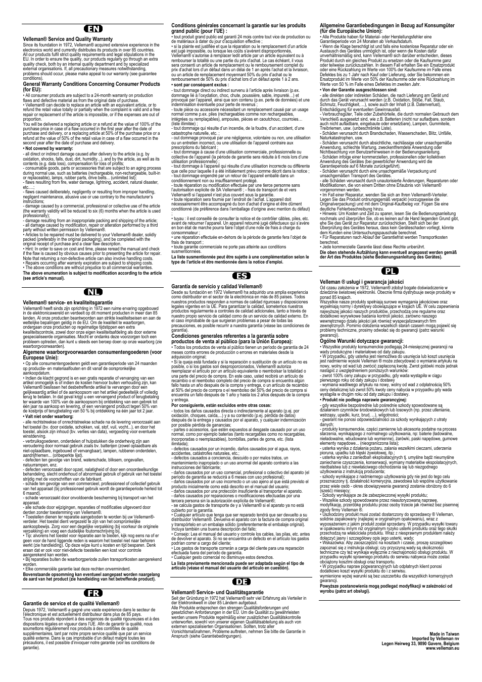 Velleman PEM7D _ C User Manual | Page 8 / 8