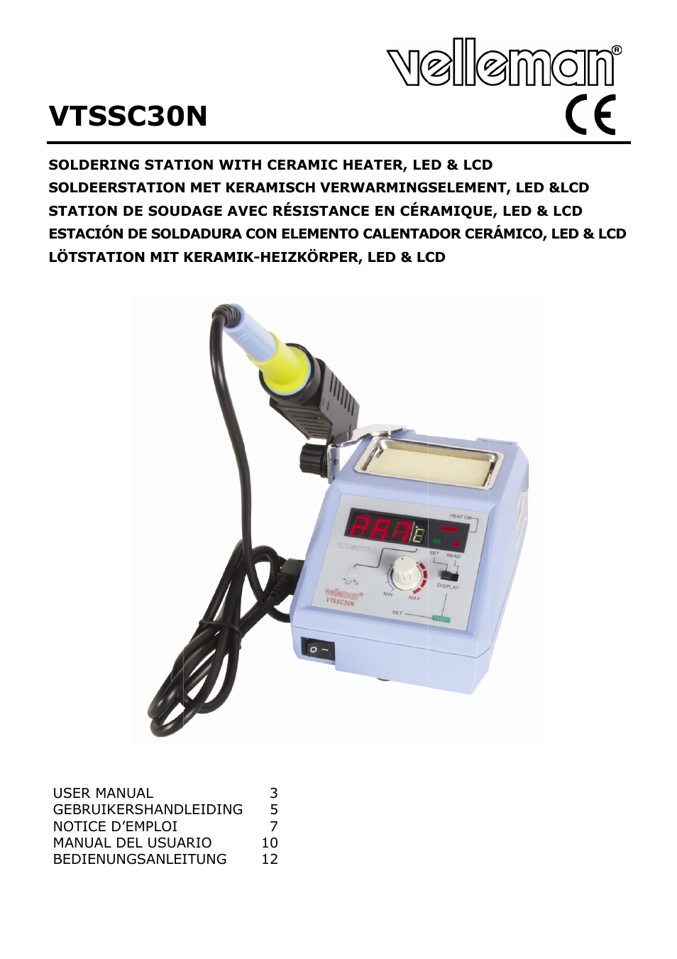 Velleman VTSSC30N User Manual | 16 pages