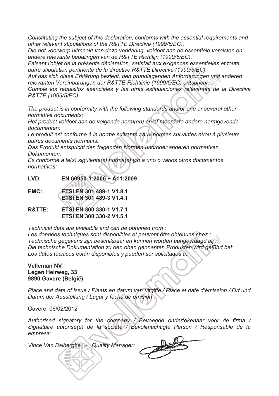 Velleman SHE17 User Manual | Page 100 / 100