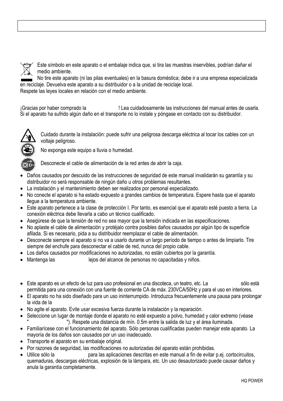 Introducción, Instrucciones de seguridad, Normas generales | Velleman VDP1000SWN User Manual | Page 11 / 16