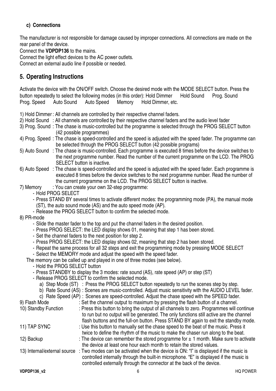 Velleman VDPDP136 User Manual | Page 6 / 23