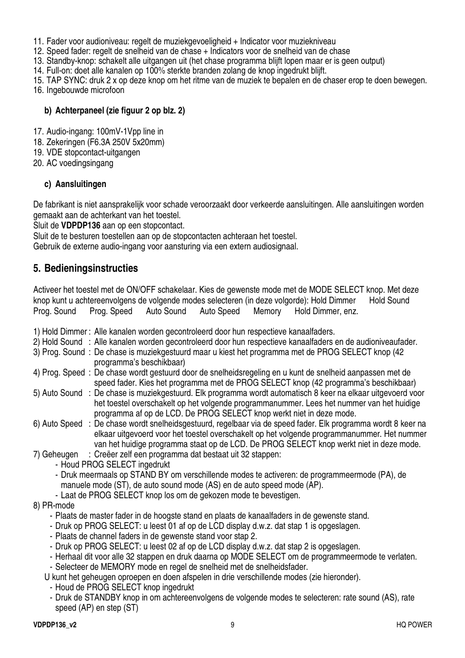 Velleman VDPDP136 User Manual | Page 9 / 23
