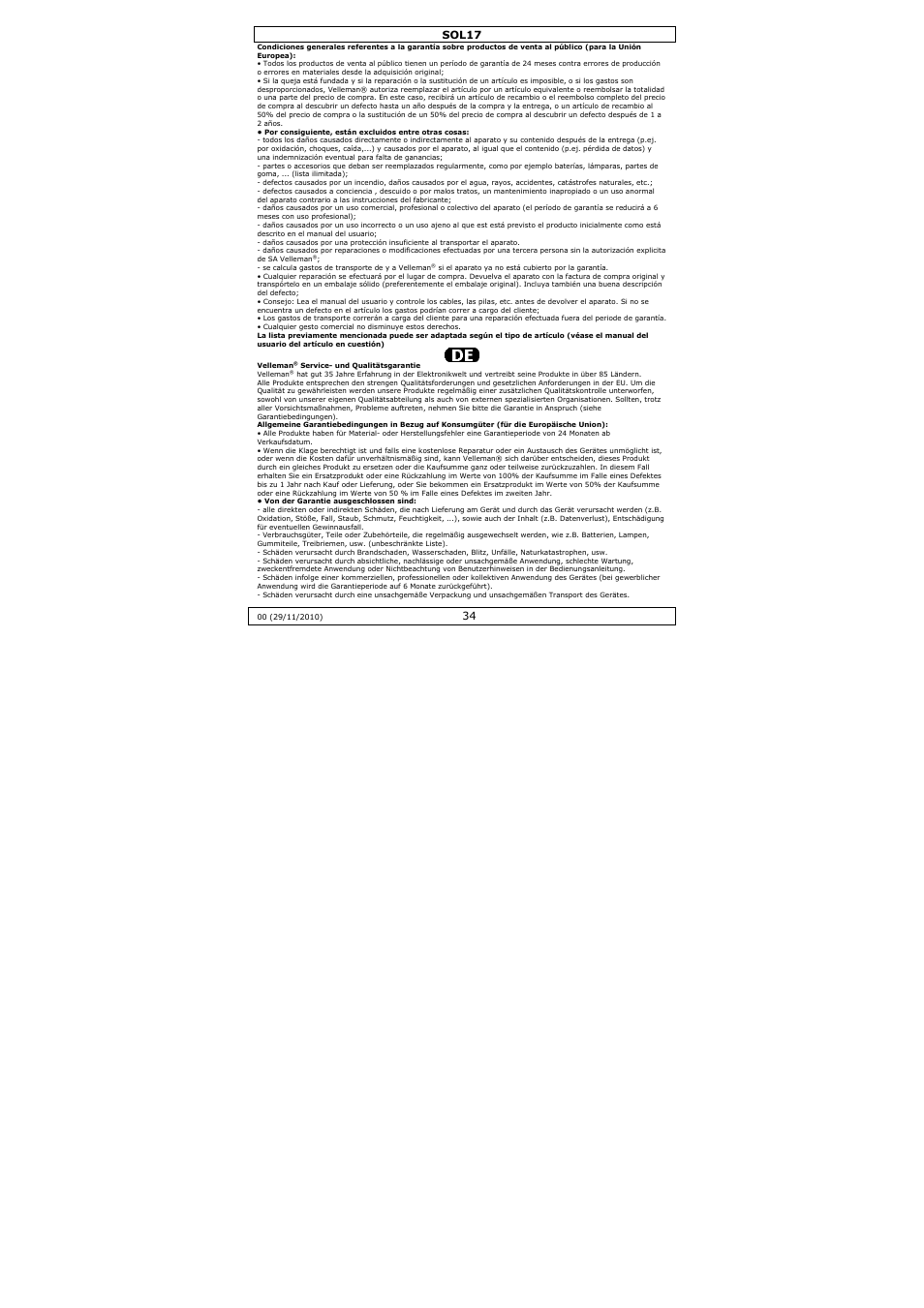 Sol17 | Velleman SOL17 User Manual | Page 34 / 36