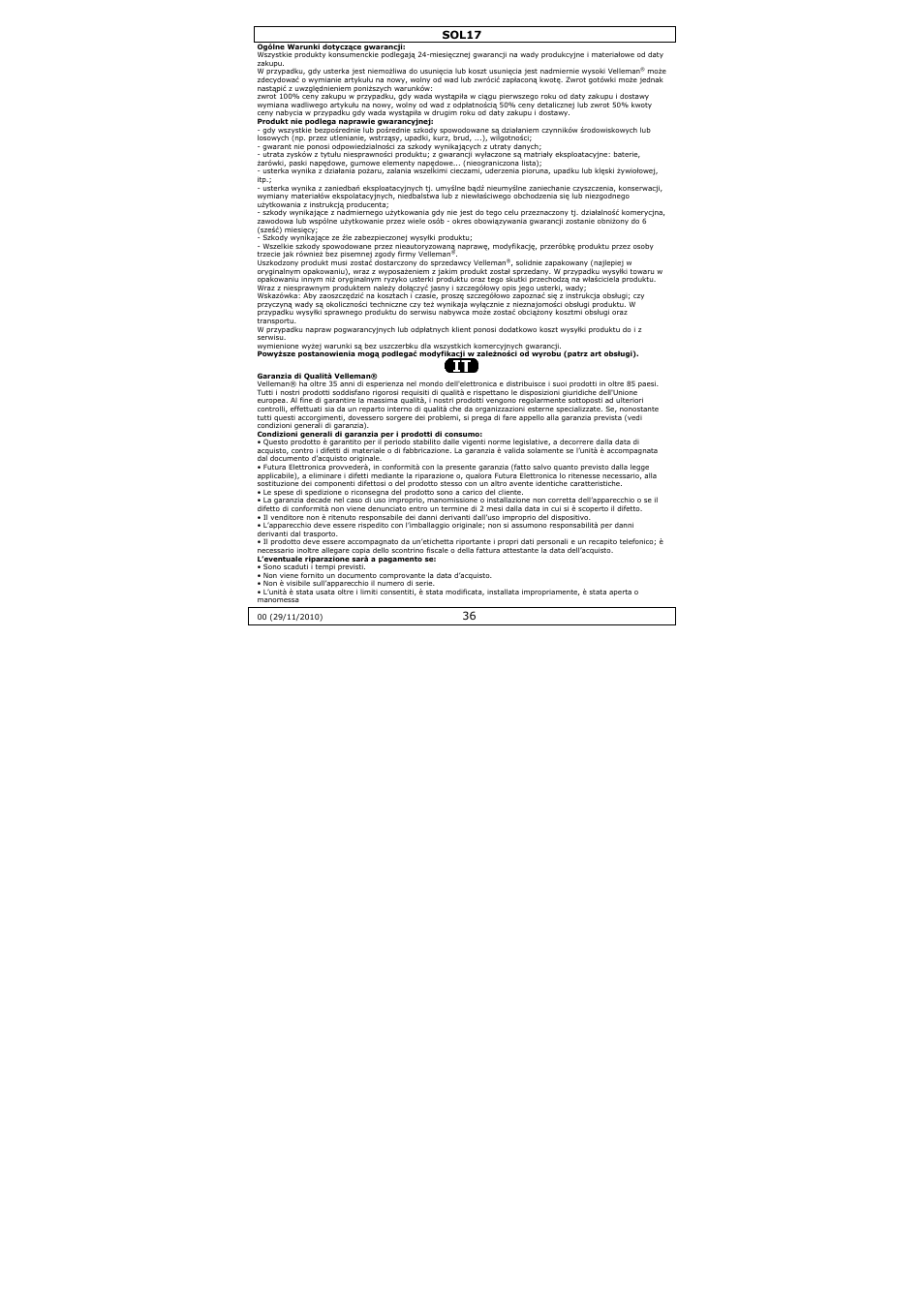 Sol17 | Velleman SOL17 User Manual | Page 36 / 36