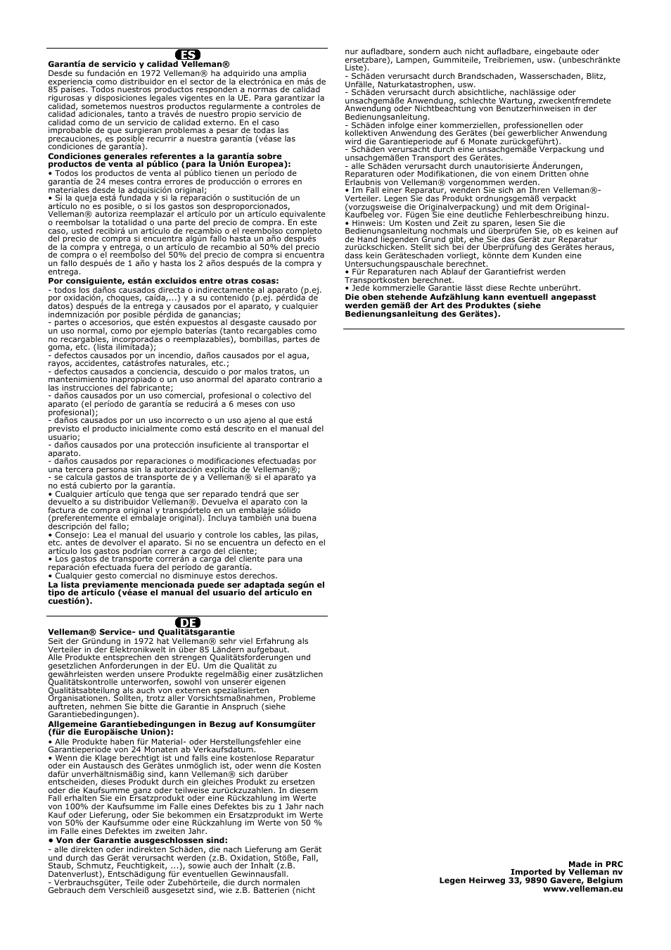 Velleman NLROD3x User Manual | Page 13 / 13