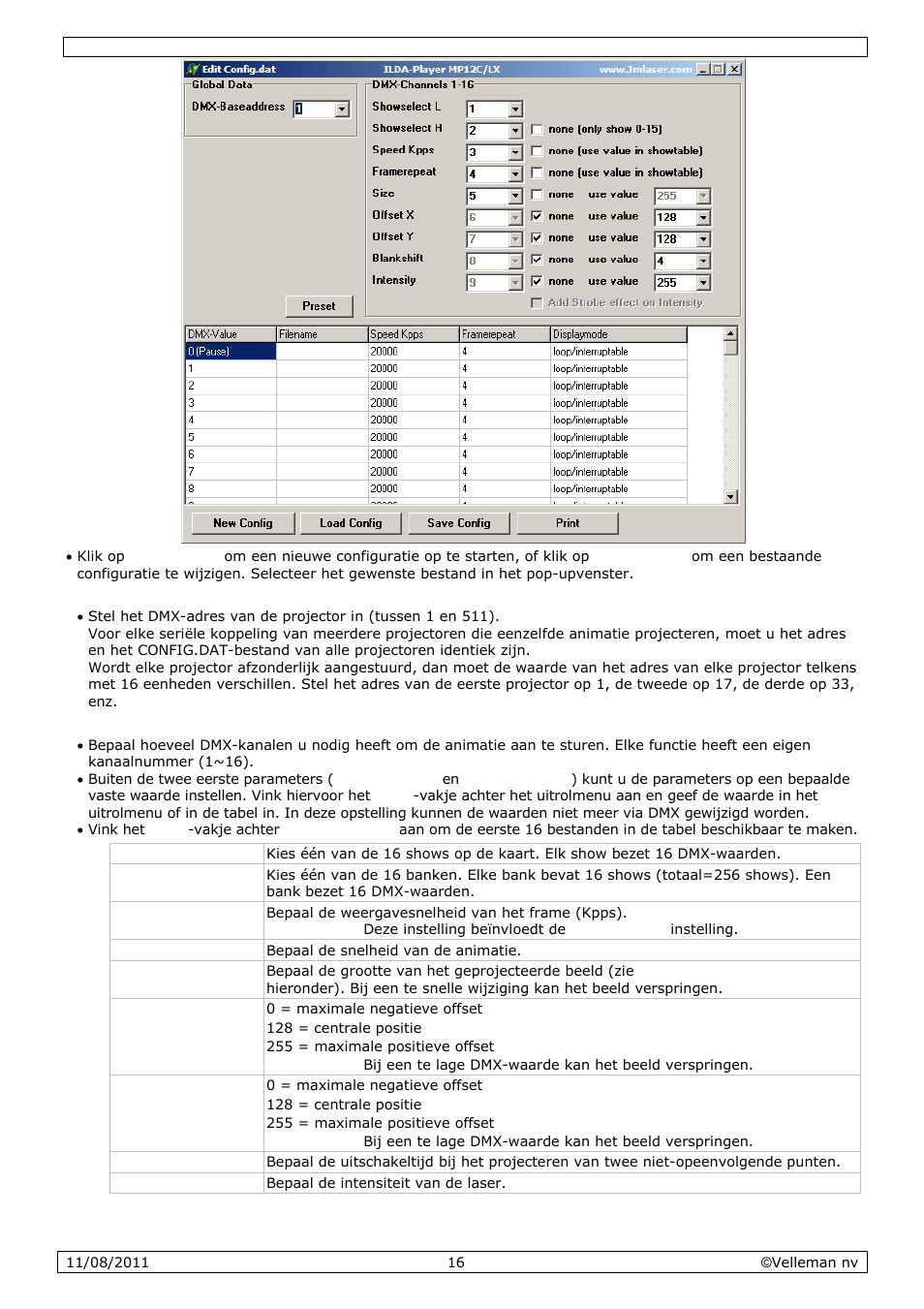 Velleman VDP2301RGVLD10 User Manual | Page 16 / 45