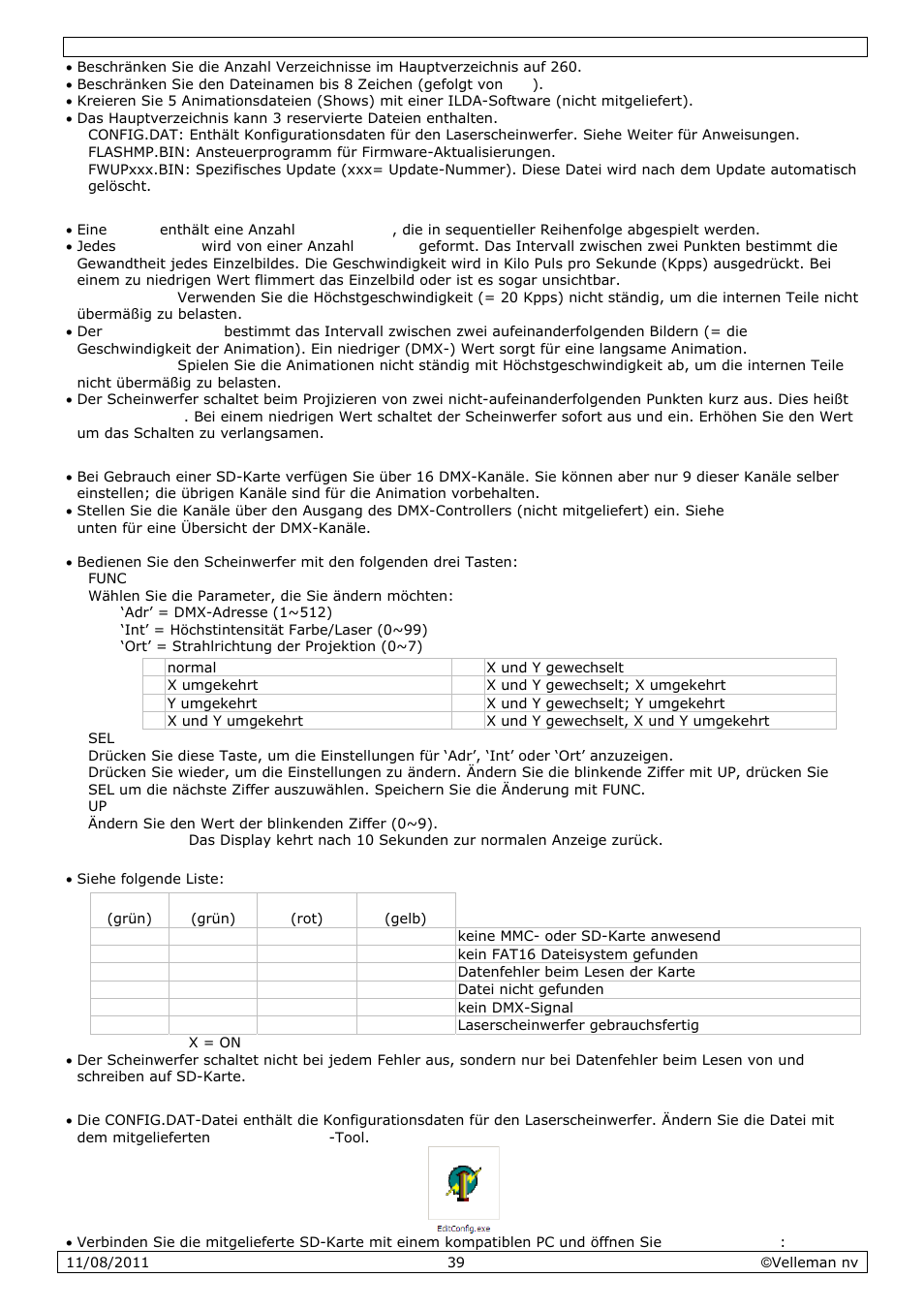 Velleman VDP2301RGVLD10 User Manual | Page 39 / 45