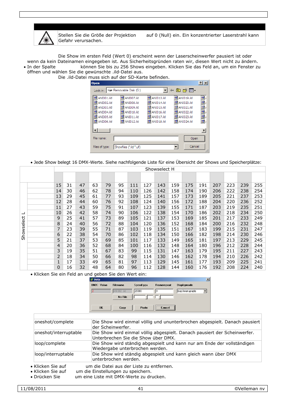 Velleman VDP2301RGVLD10 User Manual | Page 41 / 45