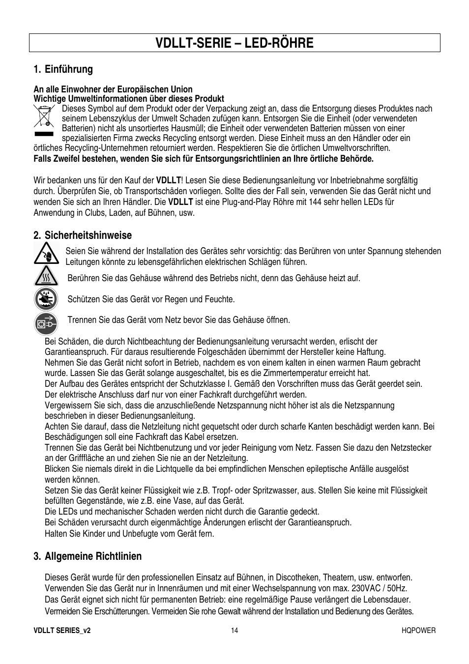 Vdllt-serie – led-röhre | Velleman VDLLT series User Manual | Page 14 / 16