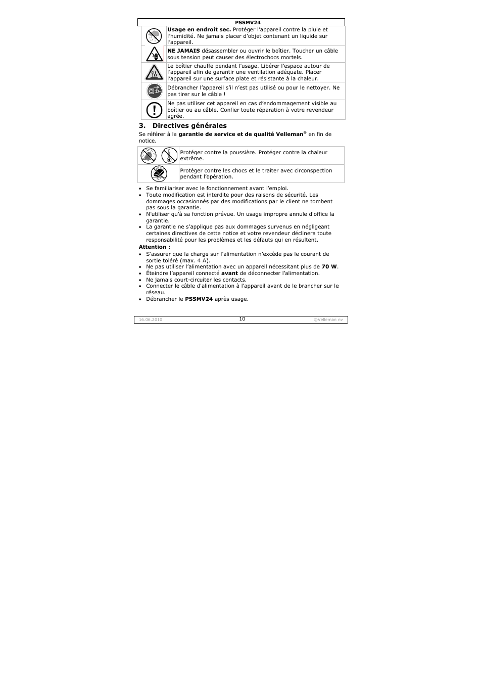 Velleman PSSMV24 User Manual | Page 10 / 23
