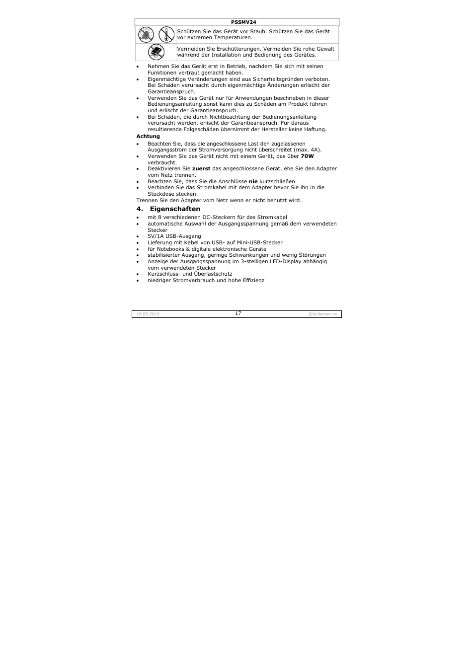 Velleman PSSMV24 User Manual | Page 17 / 23