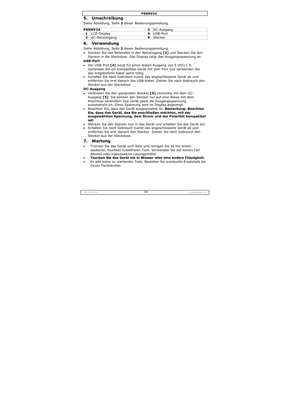 Velleman PSSMV24 User Manual | Page 18 / 23