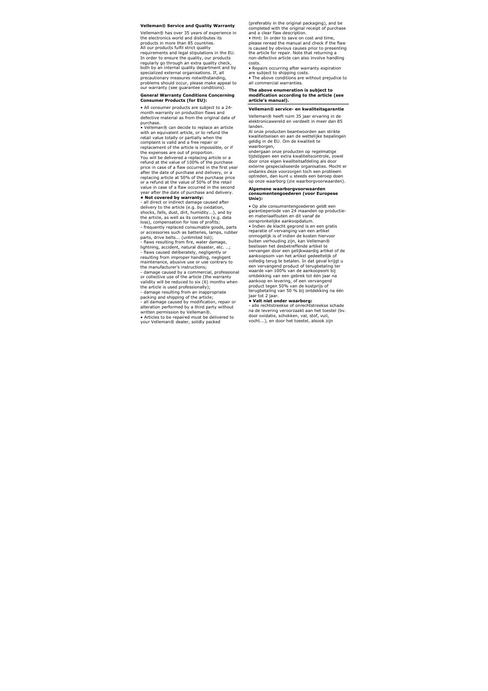 Velleman PSSMV24 User Manual | Page 20 / 23