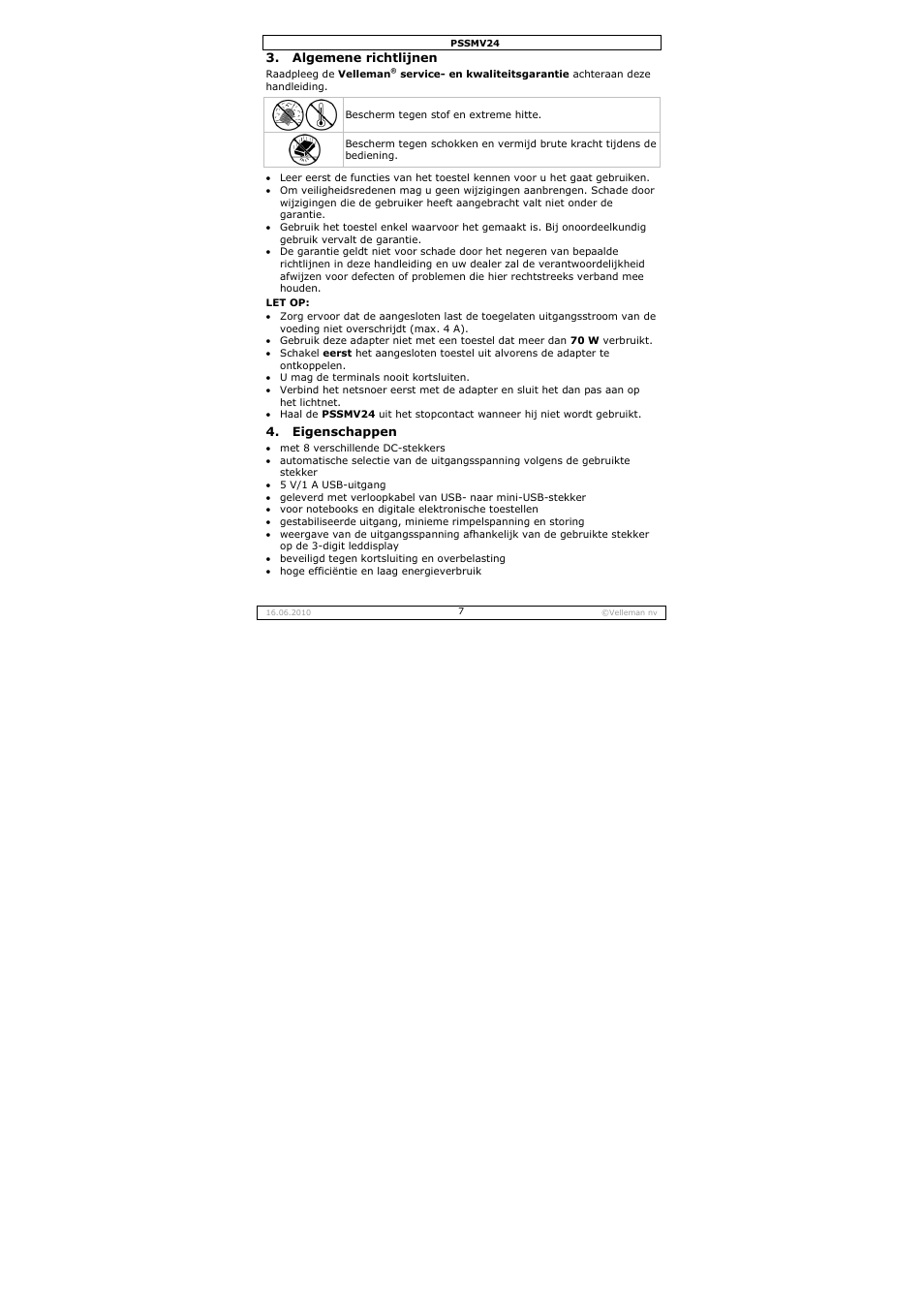 Velleman PSSMV24 User Manual | Page 7 / 23