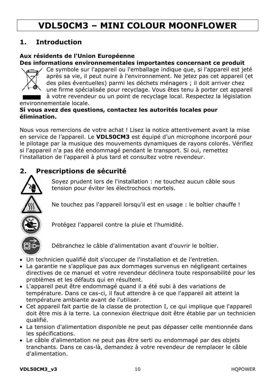 Dl50c, Mini, Colo | Our m, Moonf, Flow | Velleman VDL50CM3 User Manual | Page 10 / 22