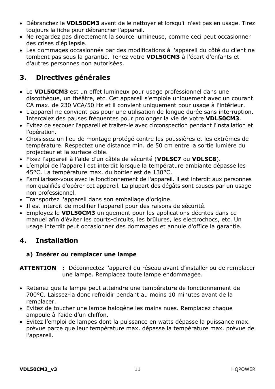 Velleman VDL50CM3 User Manual | Page 11 / 22
