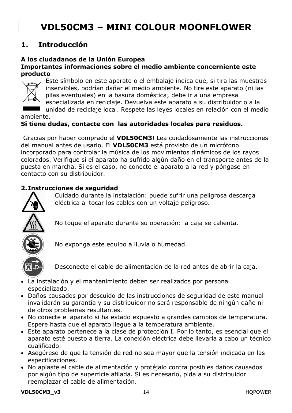 Dl50c, Mini, Colo | Our m, Moonf, Flow | Velleman VDL50CM3 User Manual | Page 14 / 22