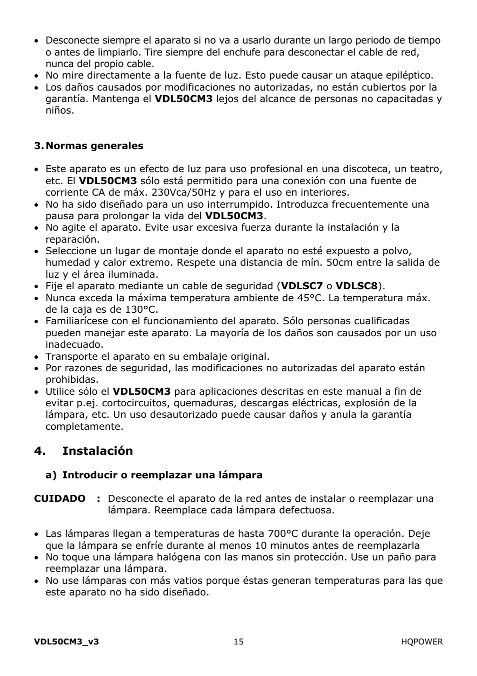 Velleman VDL50CM3 User Manual | Page 15 / 22