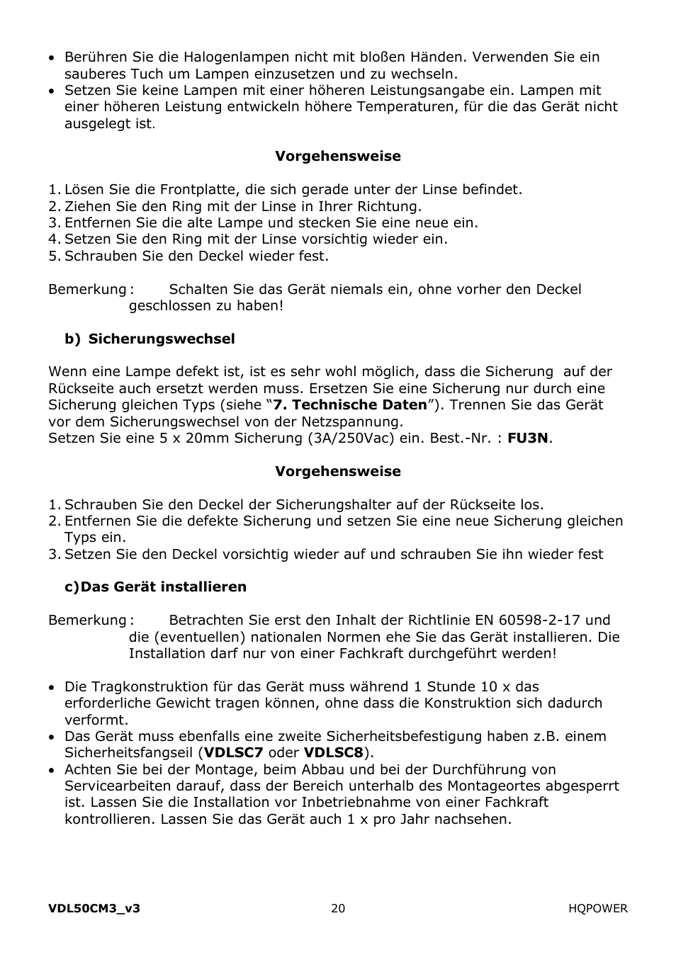 Velleman VDL50CM3 User Manual | Page 20 / 22