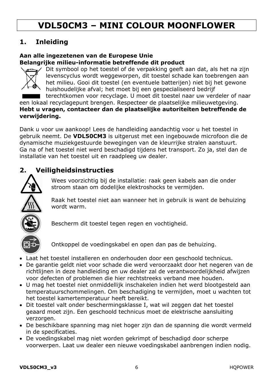 Dl50c, Mini, Colo | Our m, Moonf, Flow | Velleman VDL50CM3 User Manual | Page 6 / 22