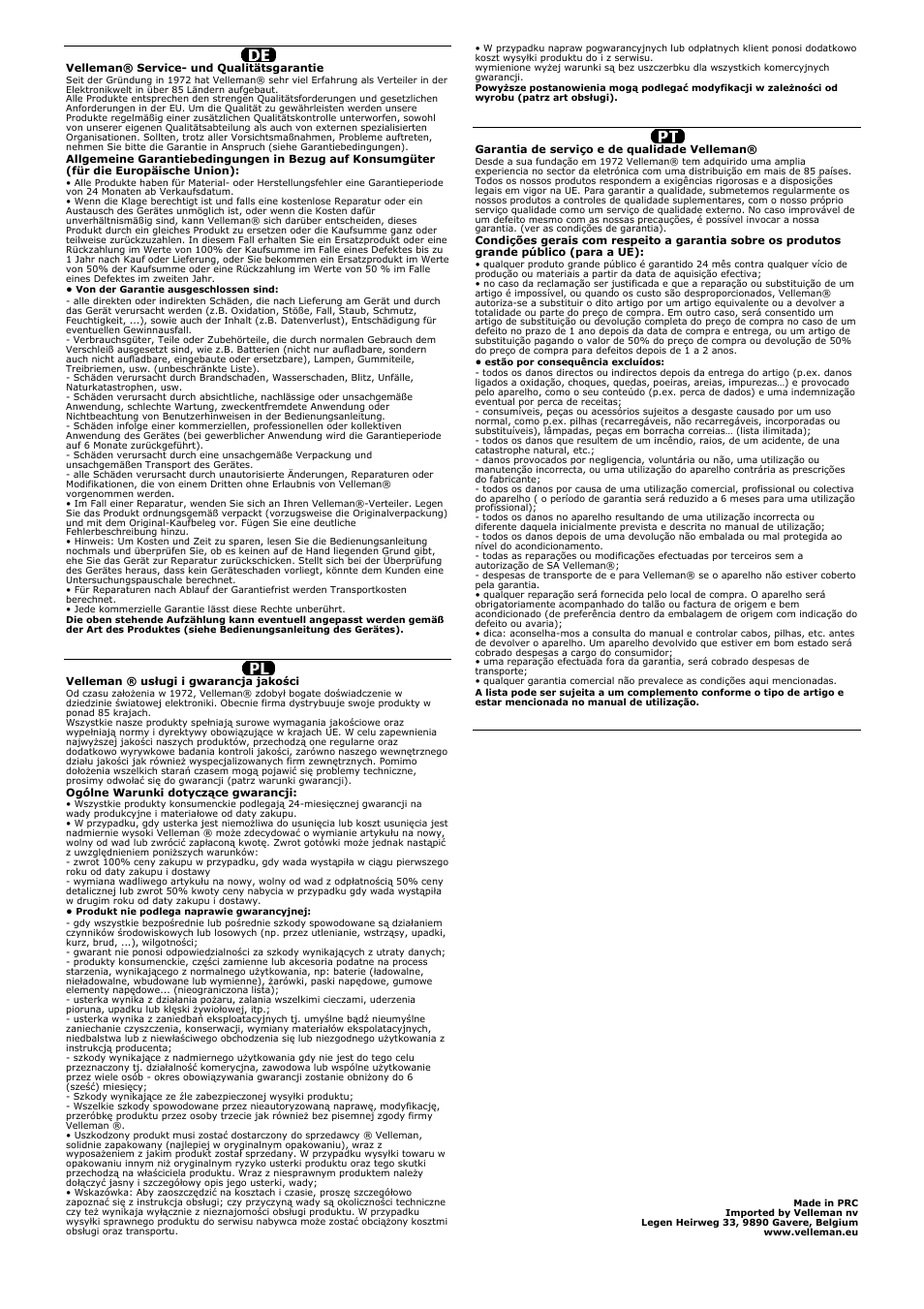 Velleman VTSSC50N User Manual | Page 13 / 13