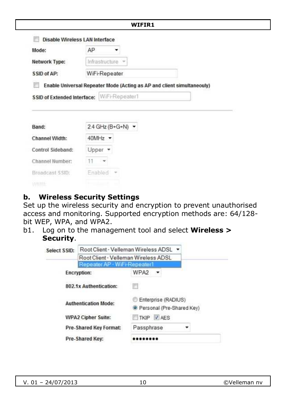 Velleman WIFIR1 User Manual | Page 10 / 55